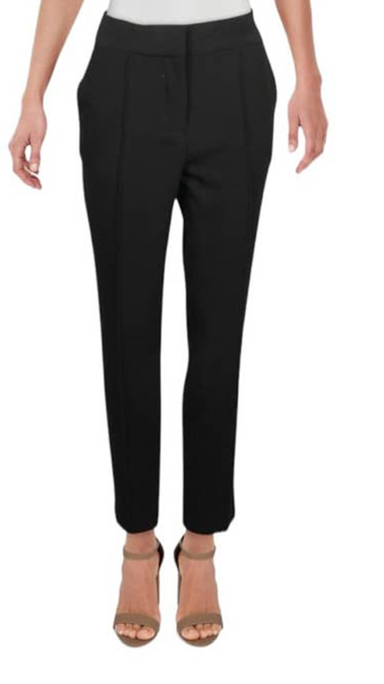 Vince Camuto size 2 pants black pintuck stretch crepe skinny